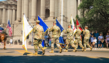 Veterans Marching in a Parade, Washington DC
